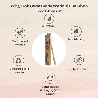 Adults And Kids Bamboo Toothbrush Combo - Pack of 2 | Verified Sustainable by Brown Living™