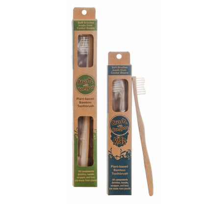 Adults And Kids Bamboo Toothbrush Combo - Pack of 2 | Verified Sustainable by Brown Living™