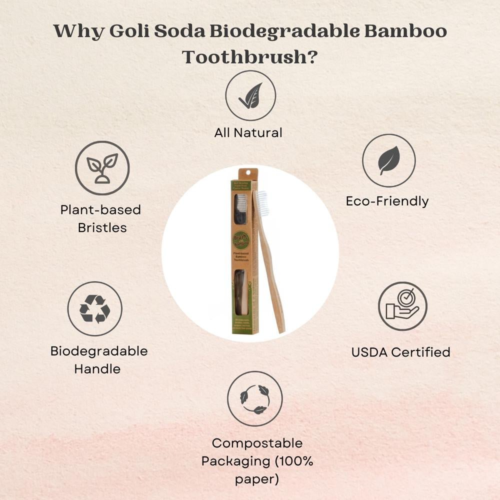 Adults And Kids Bamboo Toothbrush Combo - Pack of 3 | Verified Sustainable by Brown Living™