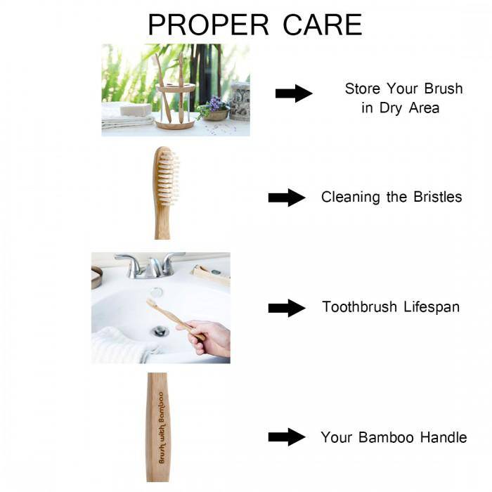 Buy Adults And Kids Bamboo Toothbrush Combo - Pack of 4 | Shop Verified Sustainable Tooth Brush on Brown Living™