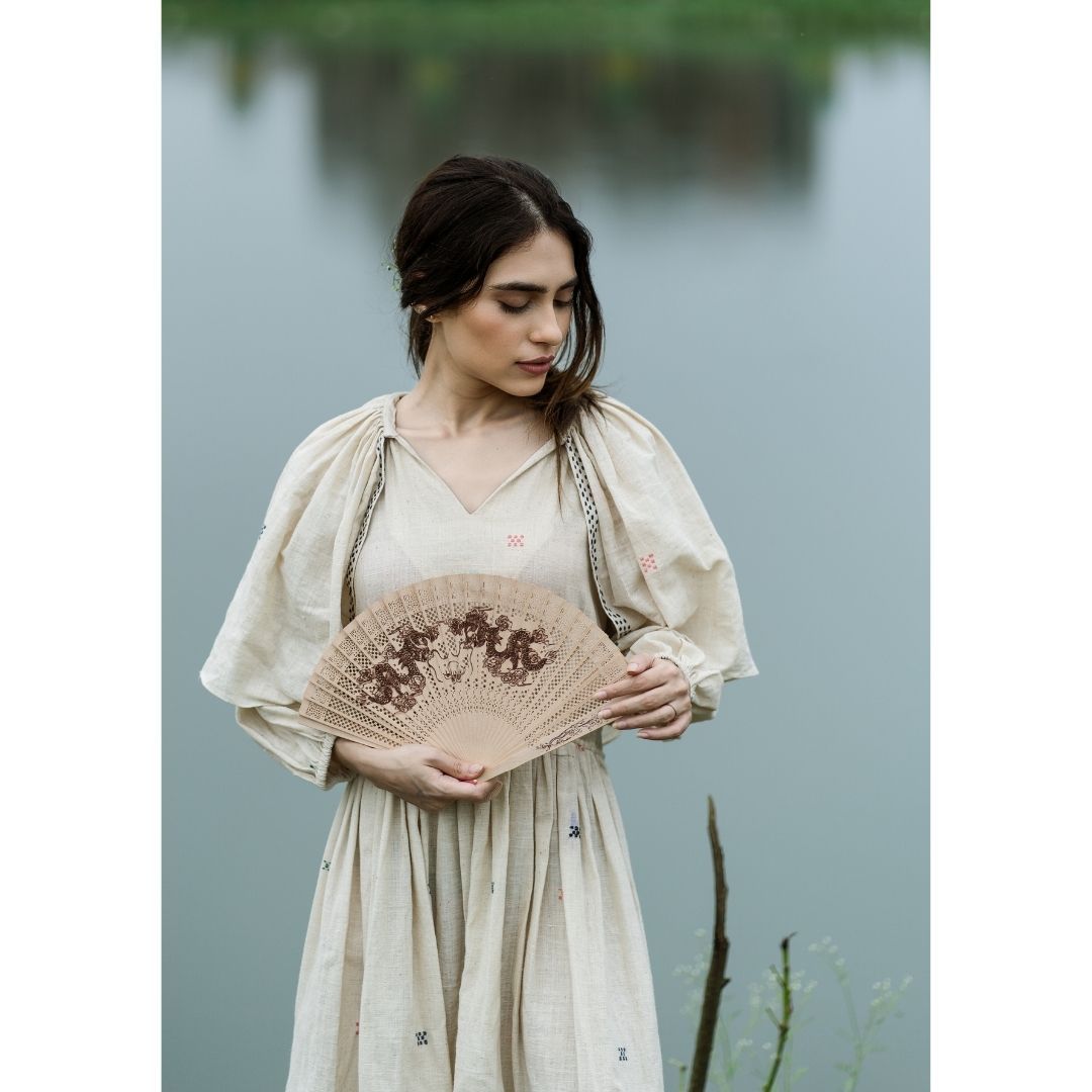 Advaita Dress - Off White | Verified Sustainable by Brown Living™