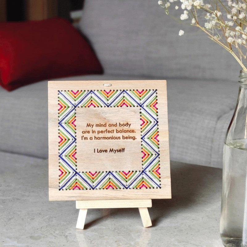 Buy Affirmation Frame - Love Myself | Shop Verified Sustainable Gift on Brown Living™