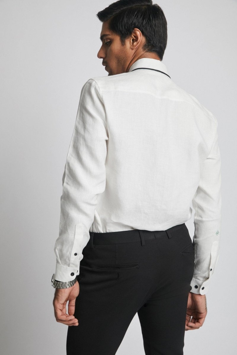 Buy Aglow High Collar Shirt White | Shop Verified Sustainable Mens Shirt on Brown Living™