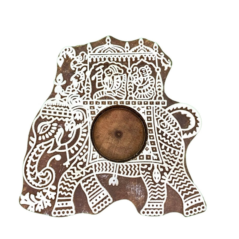 Buy Airavat Wooden T- Light Holder | Shop Verified Sustainable Products on Brown Living