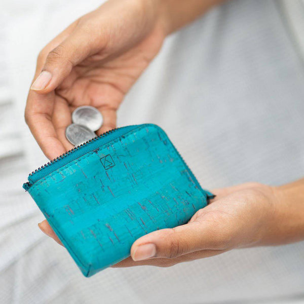 Buy Aki Compact Wallet - Teal | Shop Verified Sustainable Wallet on Brown Living™