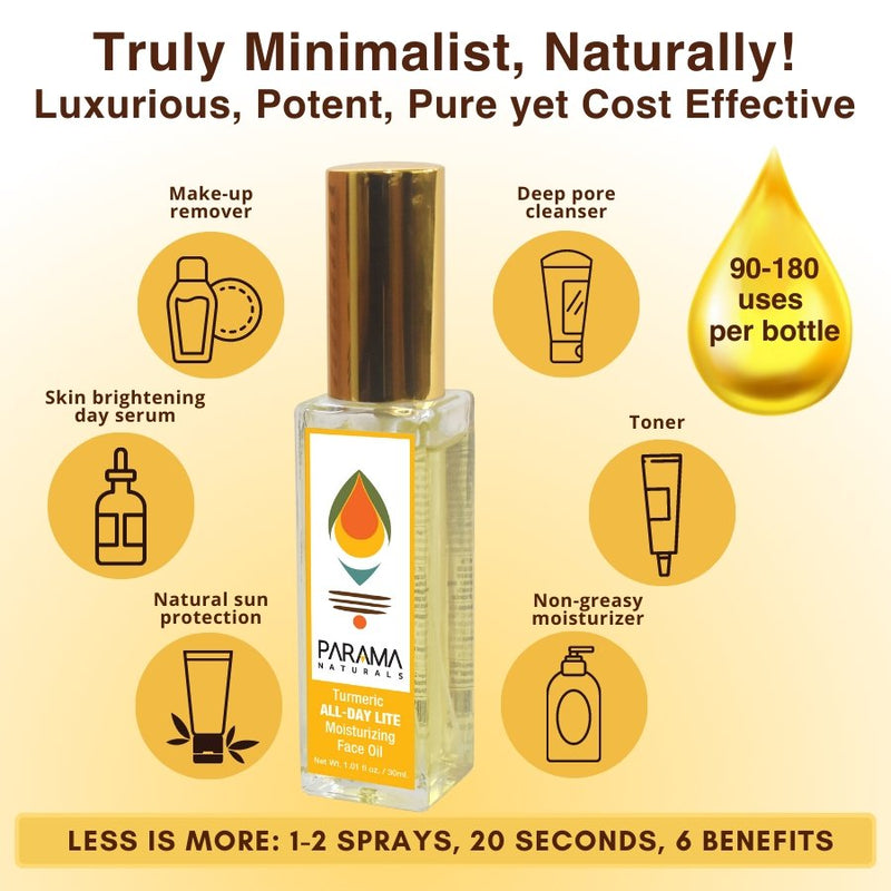 Buy All-Day Lite Turmeric Face Oil (30ml) | Shop Verified Sustainable Products on Brown Living