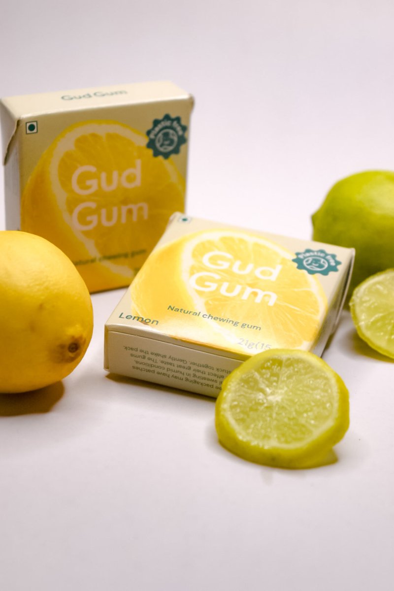 Buy All Natural Chewing Gums - Lemon | 21g x 3 | Pack of 3  (Each pack contains 15 chewing gums) | Shop Verified Sustainable Products on Brown Living