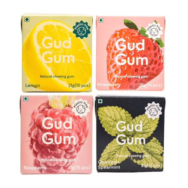 Buy All Natural Chewing Gums | Pack of 4 Flavors | Shop Verified Sustainable Confectionaries on Brown Living™