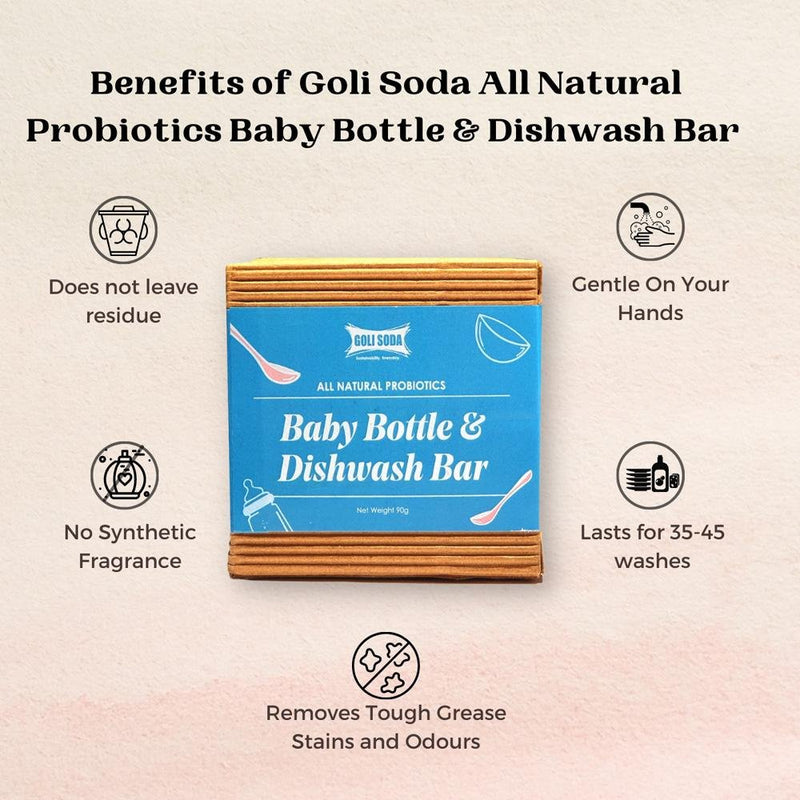 Buy All Natural Probiotics Baby Bottle & Dishwash Bar | Shop Verified Sustainable Cleaning Supplies on Brown Living™