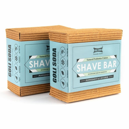 All Natural Probiotics Shave Bar - 90g (Pack of 2) | Verified Sustainable by Brown Living™