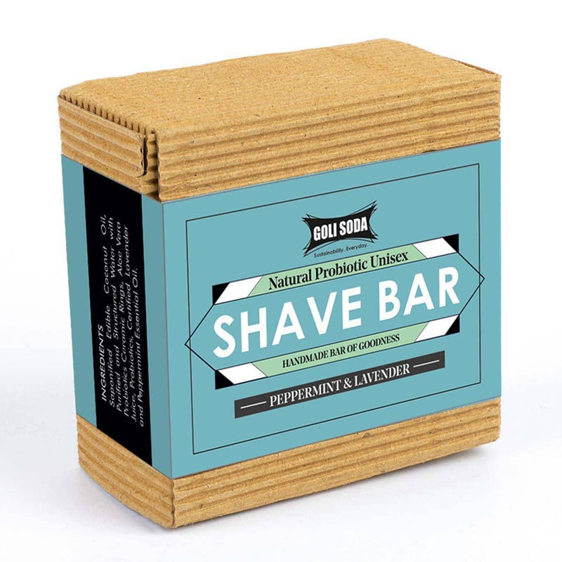 Buy All Natural Probiotics Shave Bar - Peppermint & Lavender | Shop Verified Sustainable Shaving Soap on Brown Living™