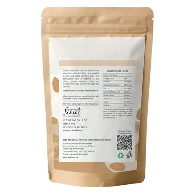 Almond Flour (Blanched) | Gluten Free | Keto Friendly | 200g – Cooking & Baking Supplies on Brown Living™. SKU: ECOTYL00005_BL8051. Img 6.