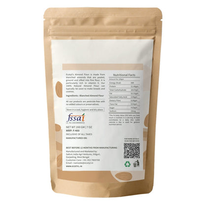 Almond Flour (Blanched) | Gluten Free | Keto Friendly | 200g | Verified Sustainable by Brown Living™