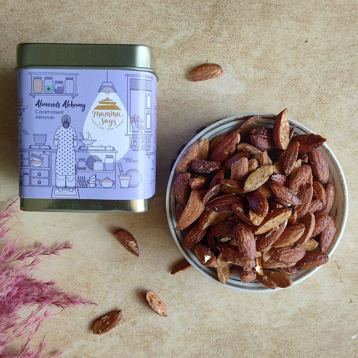 Caramelized Almonds (Almonds Alchemy) 100gms | Verified Sustainable by Brown Living™