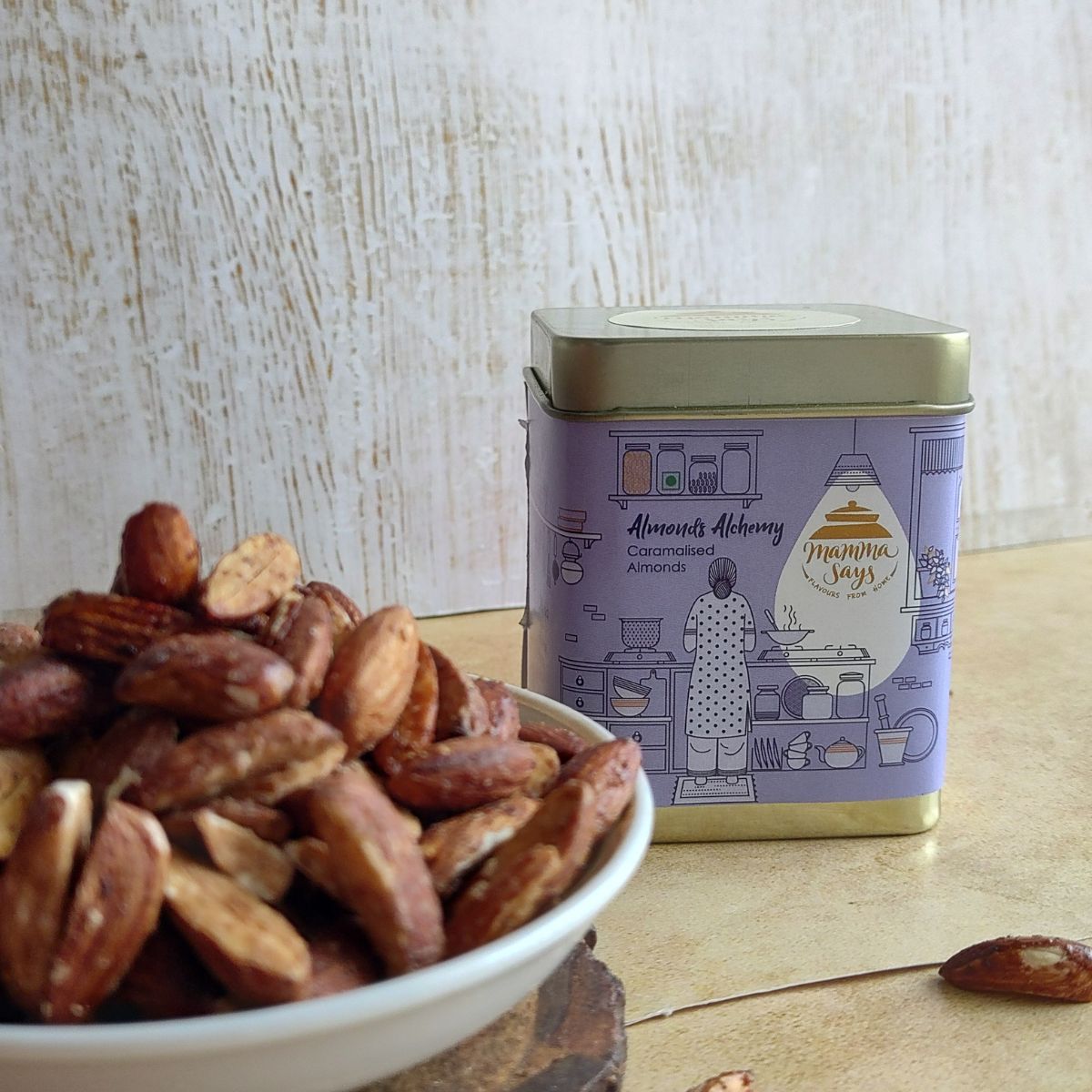 Caramelized Almonds (Almonds Alchemy) 100gms | Verified Sustainable by Brown Living™