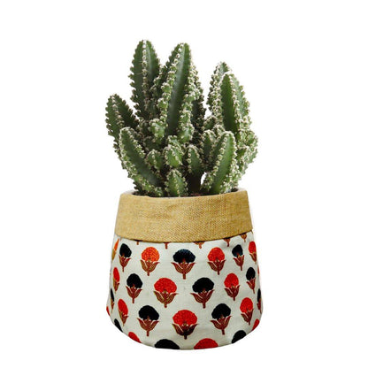 Aloma Jute Planter - Floral print - Set of 2 | Verified Sustainable by Brown Living™