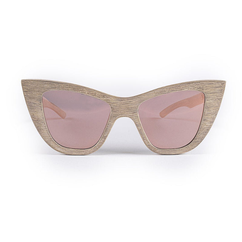 Buy Alorna Wooden Sunglass | Handcrafted Unisex | White and Golden Vintage Sunglasses | Shop Verified Sustainable Womens Accessories on Brown Living™