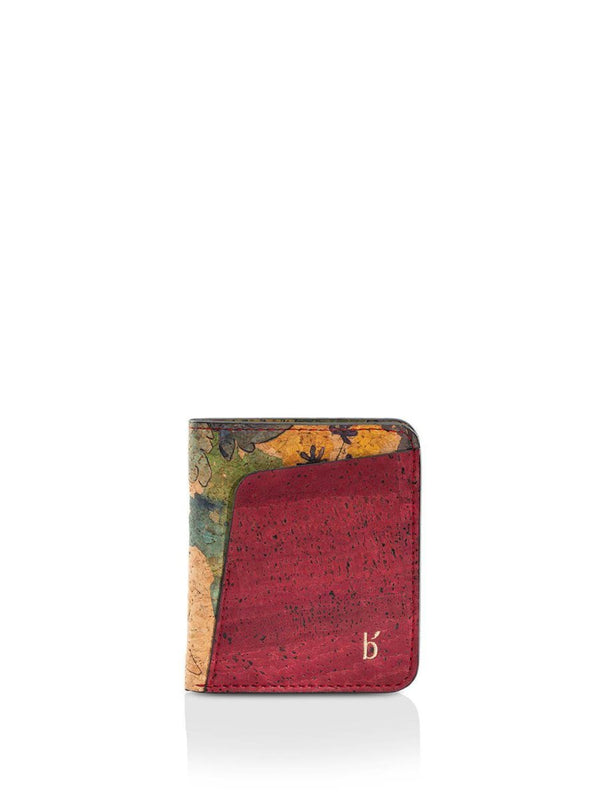 Buy Alpa Mini Wallet - Wine & Floral Ink | Shop Verified Sustainable Products on Brown Living