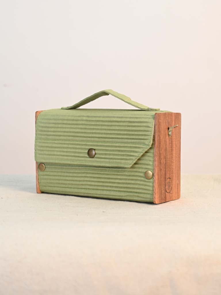 Buy Alpine Green Box Clutch | Shop Verified Sustainable Womens Bag on Brown Living™