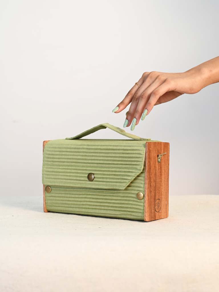 Buy Alpine Green Box Clutch | Shop Verified Sustainable Products on Brown Living