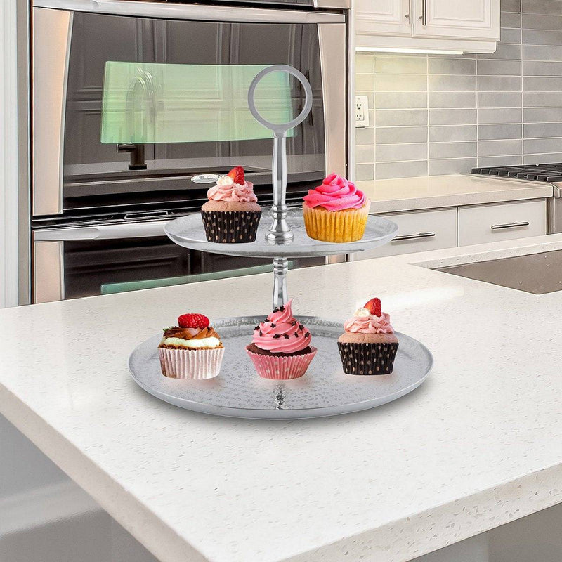 Buy Aluminium 2-Tier Cupcake Stand | Display Tower | Shop Verified Sustainable Kitchen Organisers on Brown Living™