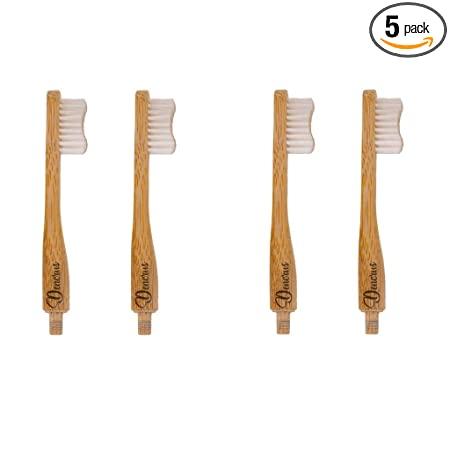 Buy Aluminium Bamboo Toothbrush 4 Refill Head Pack | Shop Verified Sustainable Tooth Brush on Brown Living™