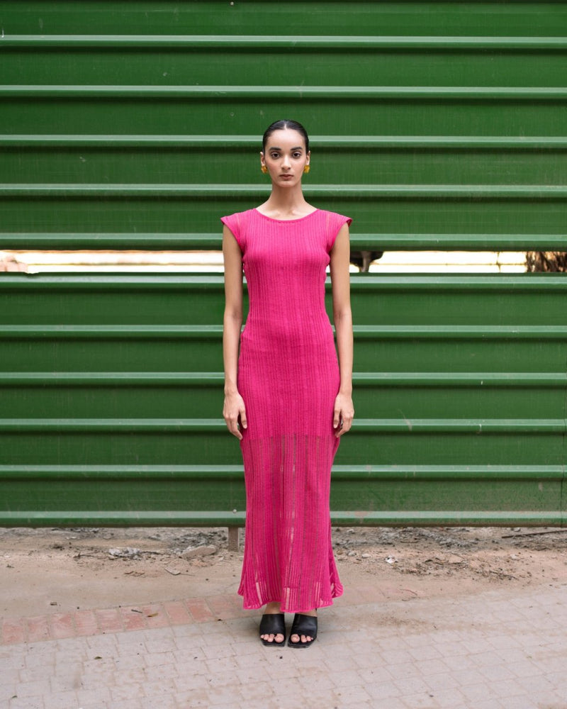 Buy Amelia Dress - Bright Pink | Shop Verified Sustainable Products on Brown Living