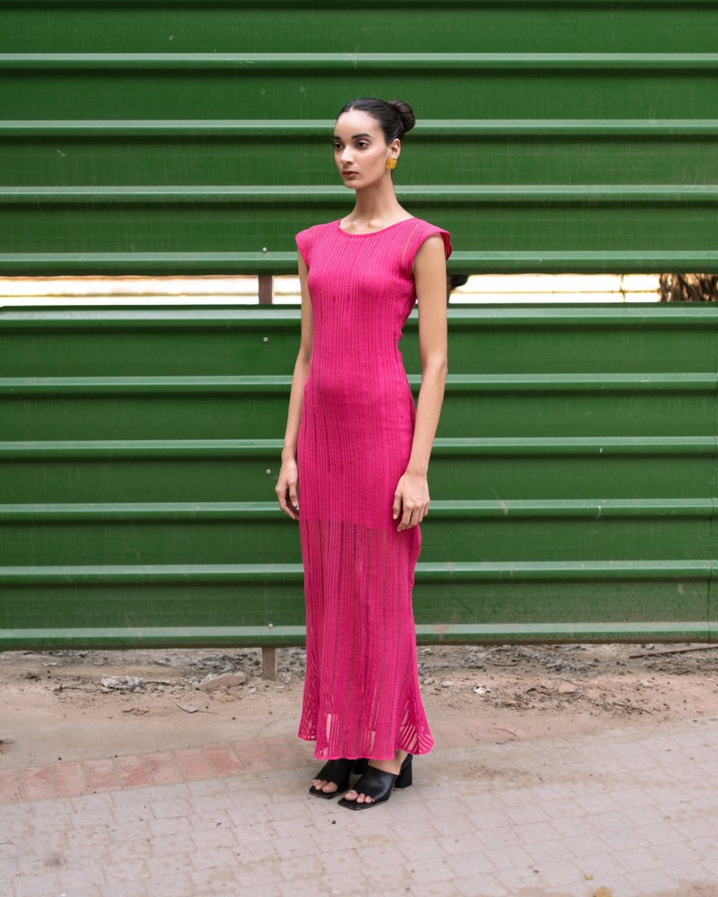 Buy Amelia Dress - Bright Pink | Shop Verified Sustainable Products on Brown Living