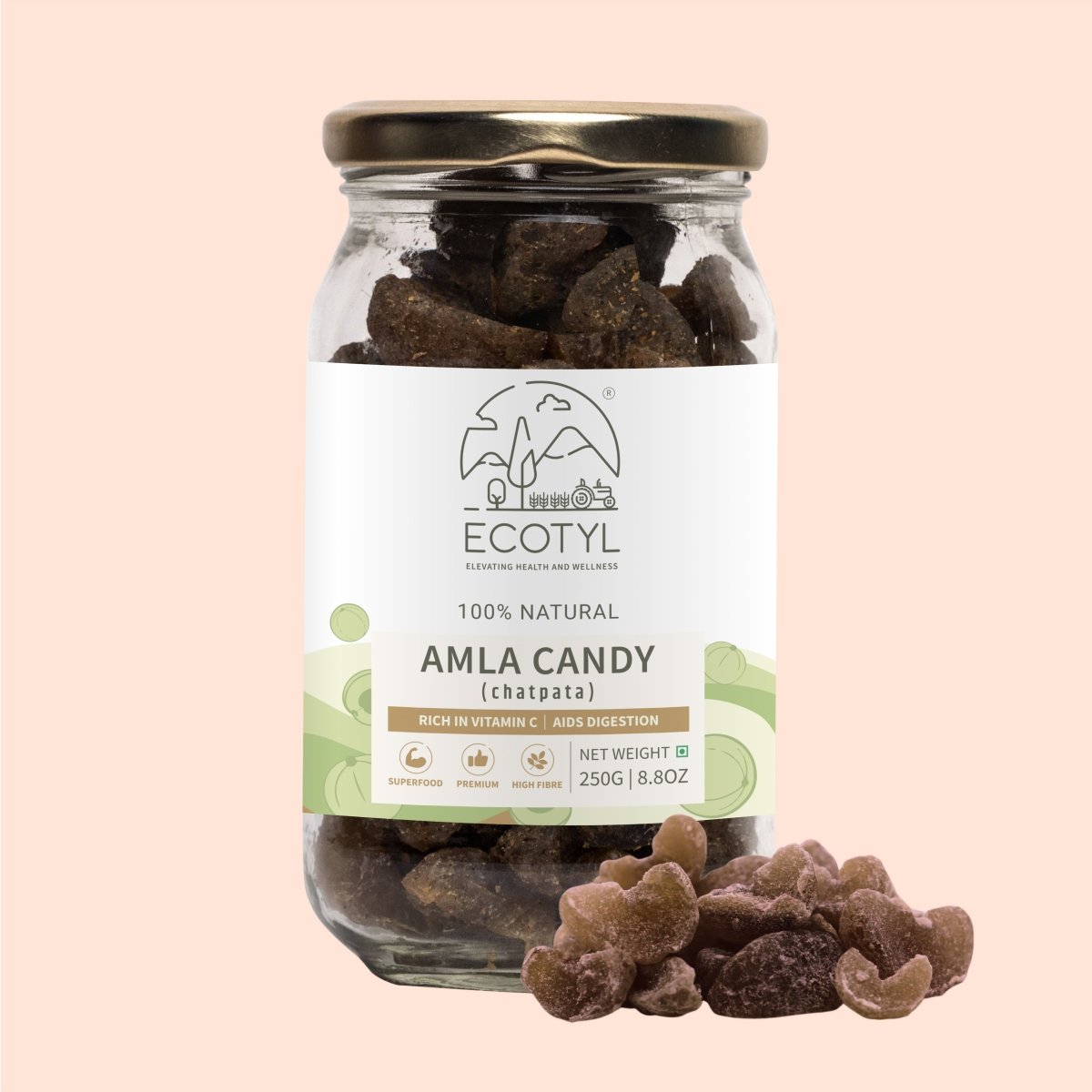 Amla Candy (Chatpata) | After Meal Digestive | Good for Gut Health | 250g | Verified Sustainable by Brown Living™