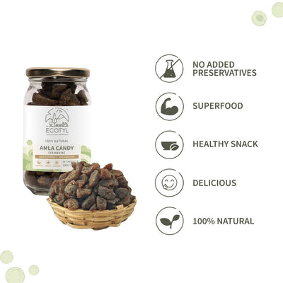 Amla Candy (Chatpata) | After Meal Digestive | Good for Gut Health | 250g – Ready to Eat & Cook on Brown Living™. SKU: ECOTYL00003_BL8046. Img 3.