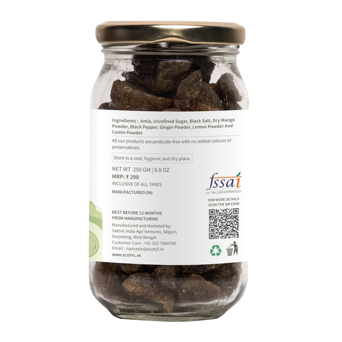 Amla Candy (Chatpata) | After Meal Digestive | Good for Gut Health | 250g | Verified Sustainable by Brown Living™