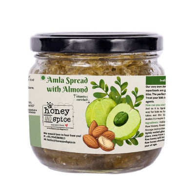 Amla Spread With Almonds - 350G – Jams & Spreads on Brown Living™. SKU: APAMLA350GM. Img 3.