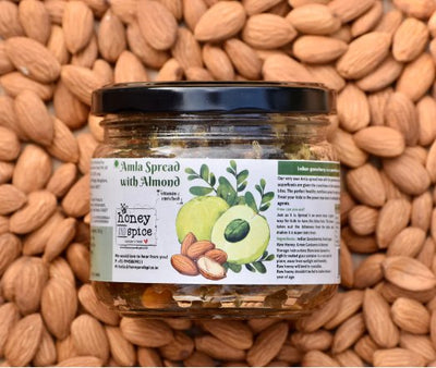 Amla Spread With Almonds - 350G – Jams & Spreads on Brown Living™. SKU: APAMLA350GM. Img 1.