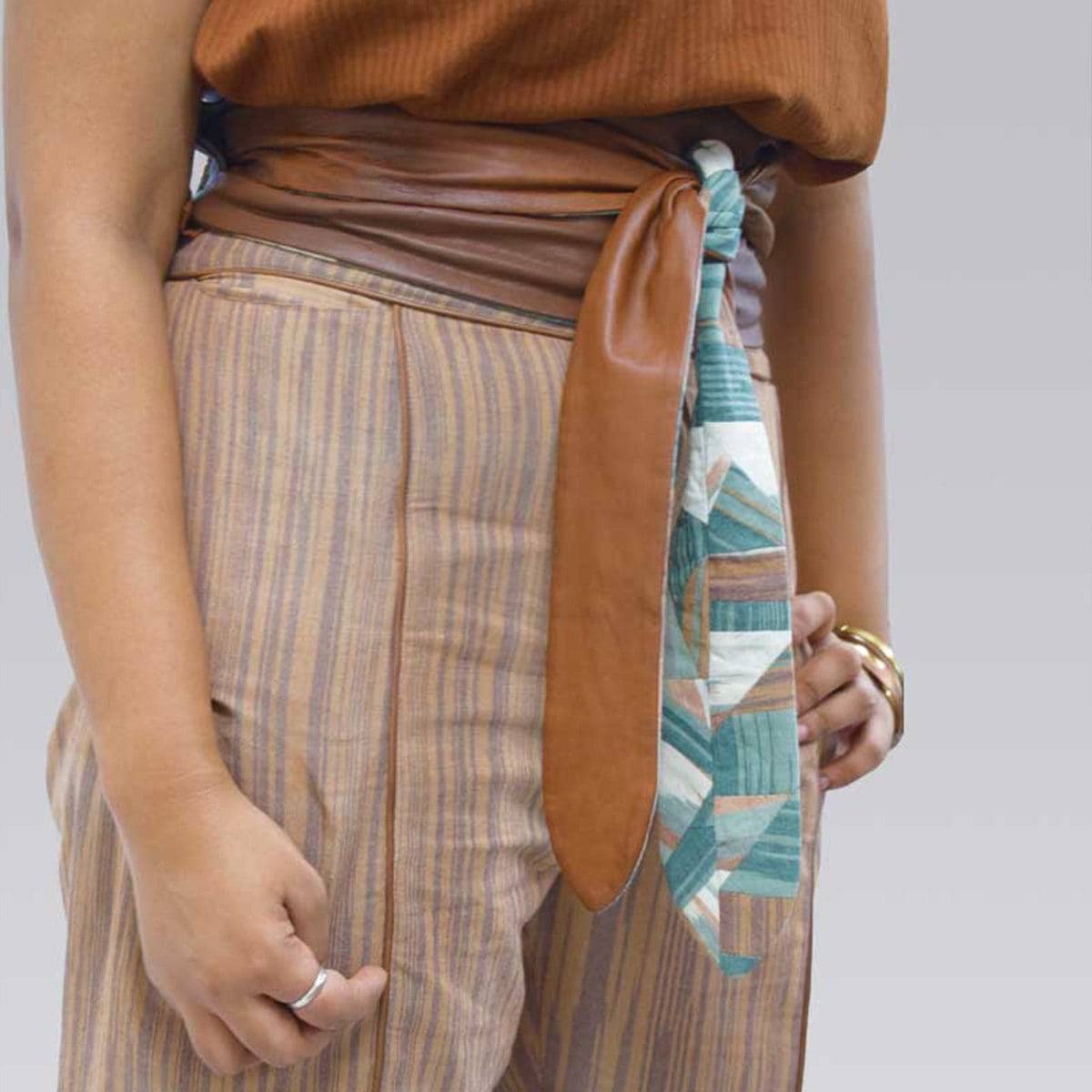 Andhra Ikat Bandeau - Reversible – Womens Belt by Sonica Sarna available on Brown Living™. Free Size . SKU: 274 - 14322 - SSD - 139. Img 4.