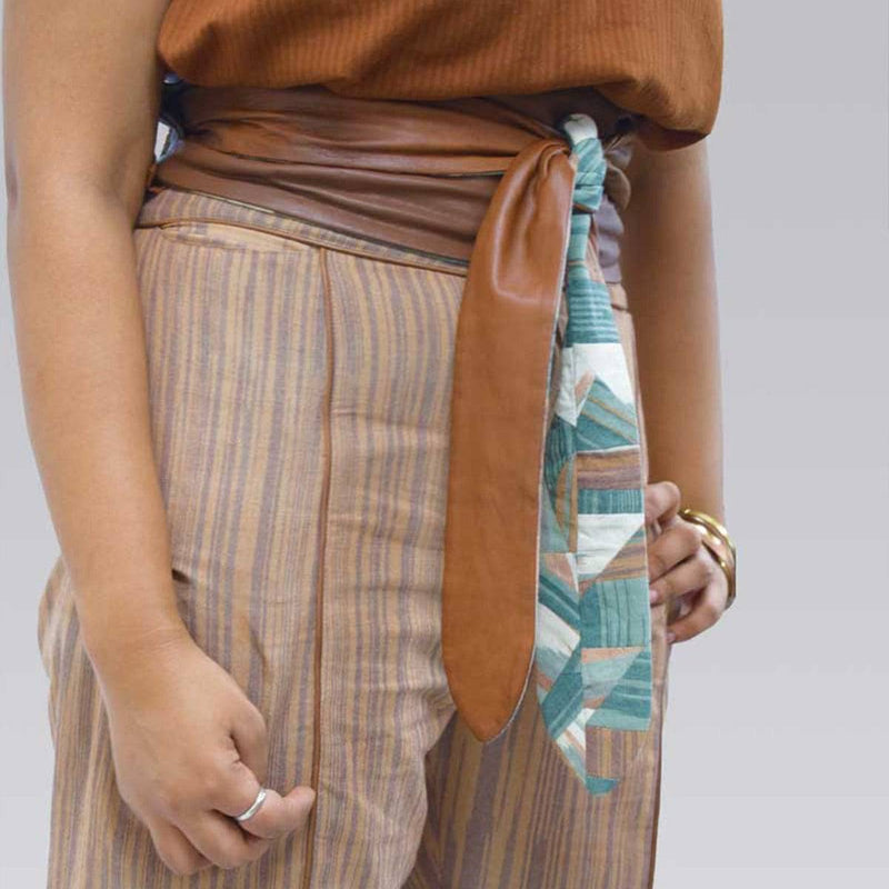 Buy Andhra Ikat Bandeau - Reversible | Shop Verified Sustainable Womens Belt on Brown Living™