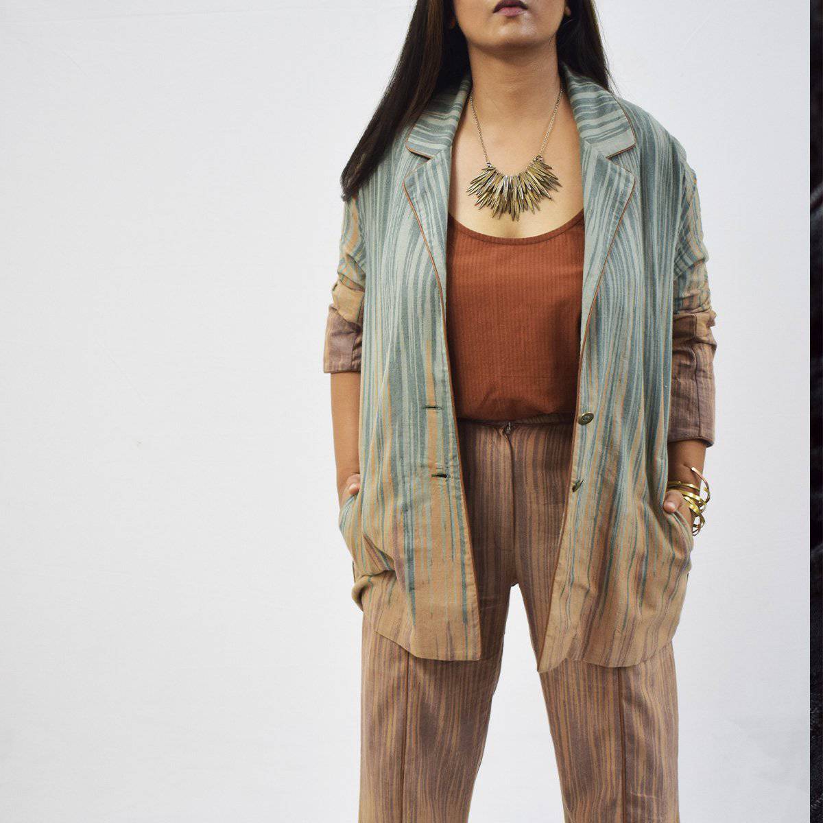 Andhra Ikat Jacket | Verified Sustainable by Brown Living™