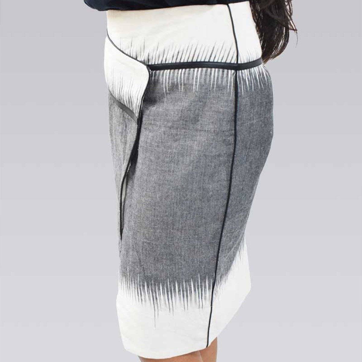Andhra Ikat Skirt – Womens Skirt by Sonica Sarna available on Brown Living™. XS . SKU: 274 - 14307 - SSD - 136. Img 1.