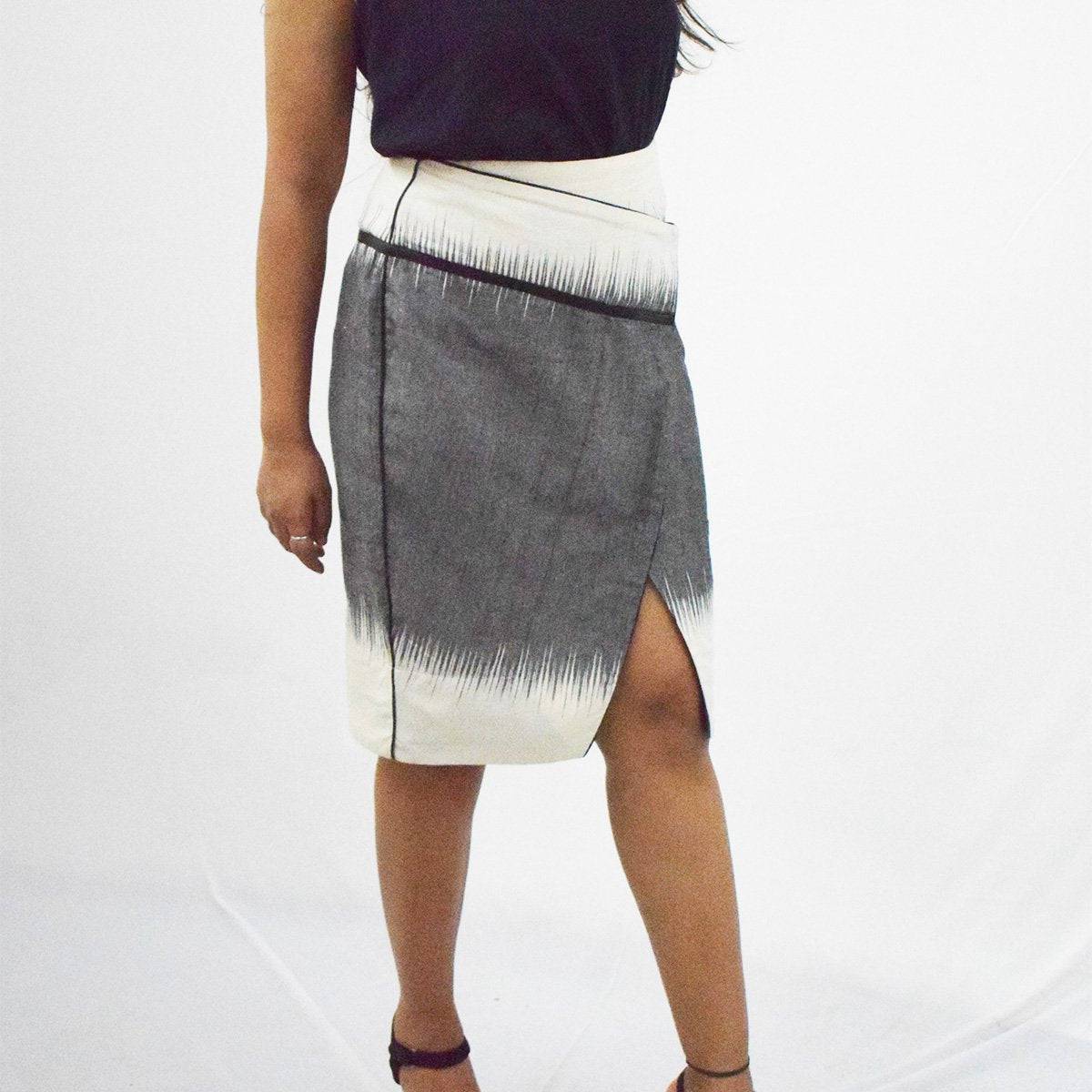 Andhra Ikat Skirt – Womens Skirt by Sonica Sarna available on Brown Living™. XS . SKU: 274 - 14307 - SSD - 136. Img 4.
