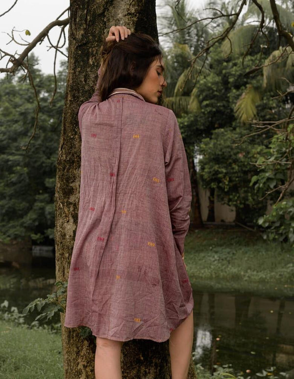 Buy Anga Dress - Brown + Purple | Shop Verified Sustainable Womens Dress on Brown Living™