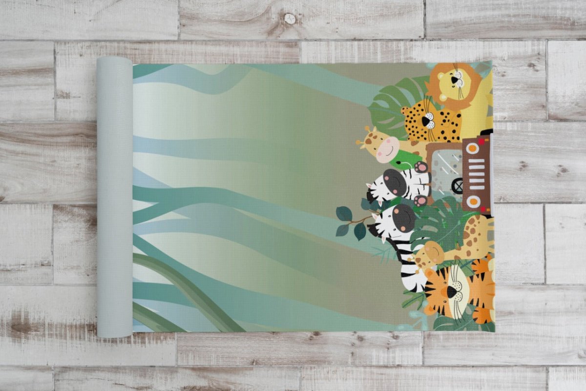 Animal Safari Kids Yoga Mat | Verified Sustainable by Brown Living™