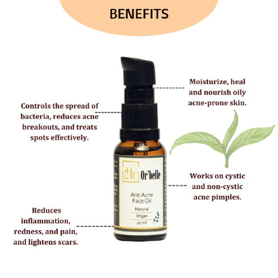 Anti - Acne Face Oil - 20 ml – Face Oil on Brown Living™. SKU: SKIE01. Img 4.