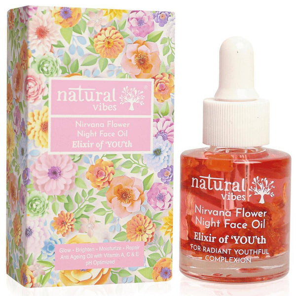Buy Anti Ageing Nirvana Flower Night Face Oil 20ml | Shop Verified Sustainable Face Oil on Brown Living™