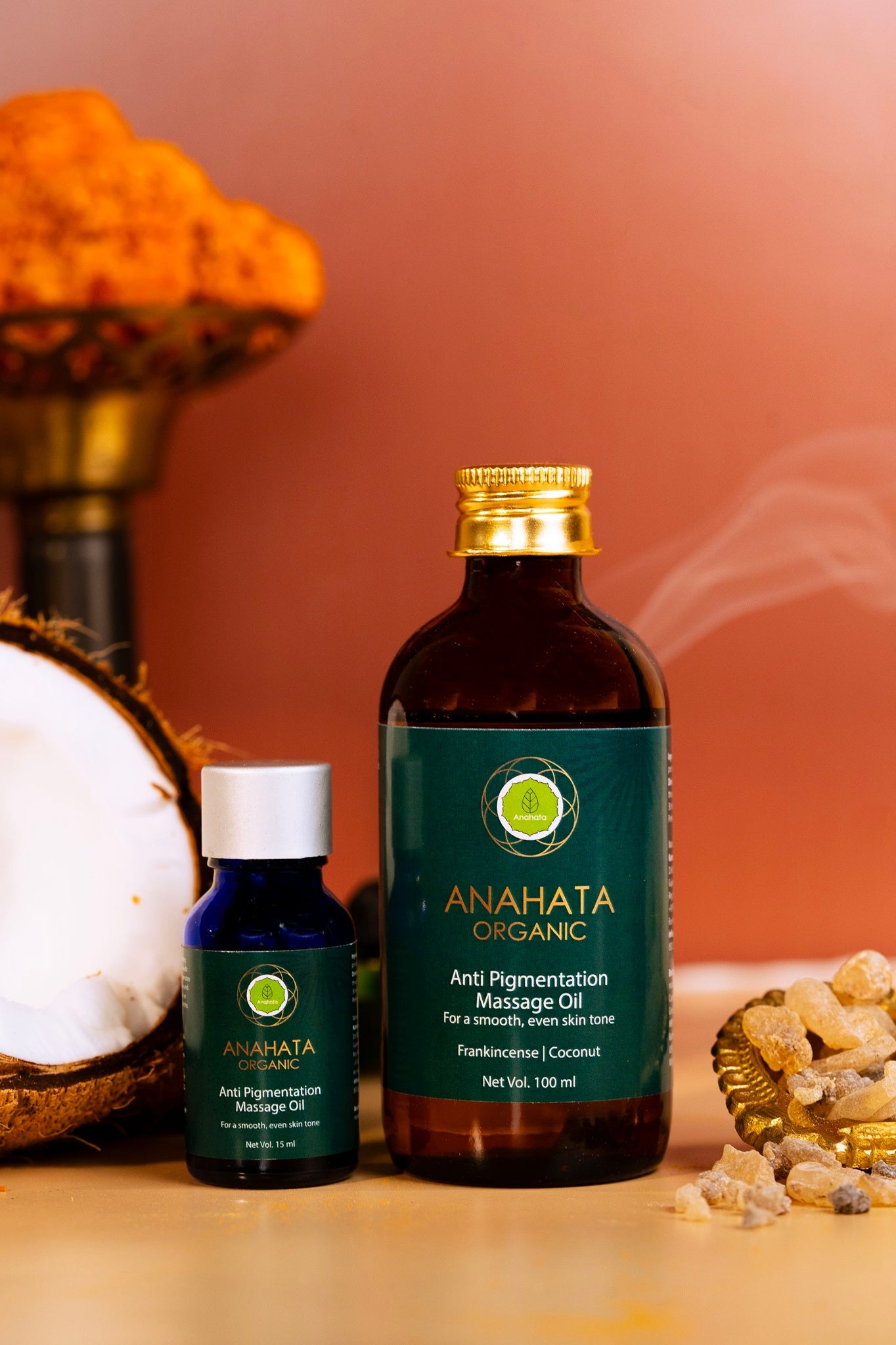 Anti Pigmentation Coconut Frankincense Massage Oil | Verified Sustainable by Brown Living™