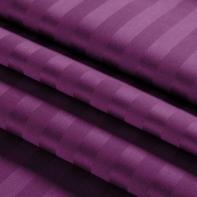 Buy Antimicrobial 100% Cotton Sateen Striped Violet Bedsheetset | Shop Verified Sustainable Products on Brown Living