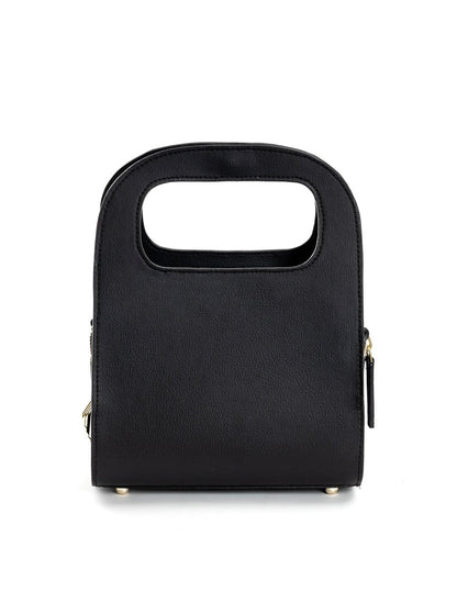 Aphrodite (Black) - Apple Leather Handbag | Designer Satchel | Verified Sustainable by Brown Living™