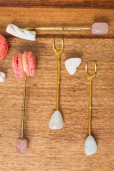 Buy Appetizer Forks – Rose Quartz | set of 6 | Shop Verified Sustainable Table Essentials on Brown Living™