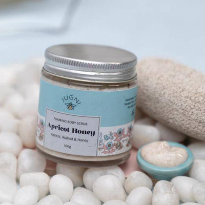 Apricot Honey Body Scrub 100g for Glowing Skin – Body Scrub by Jugni available on Brown Living™. . SKU: 231 - 09473 - SKUBS - AH - 01. Img 1.