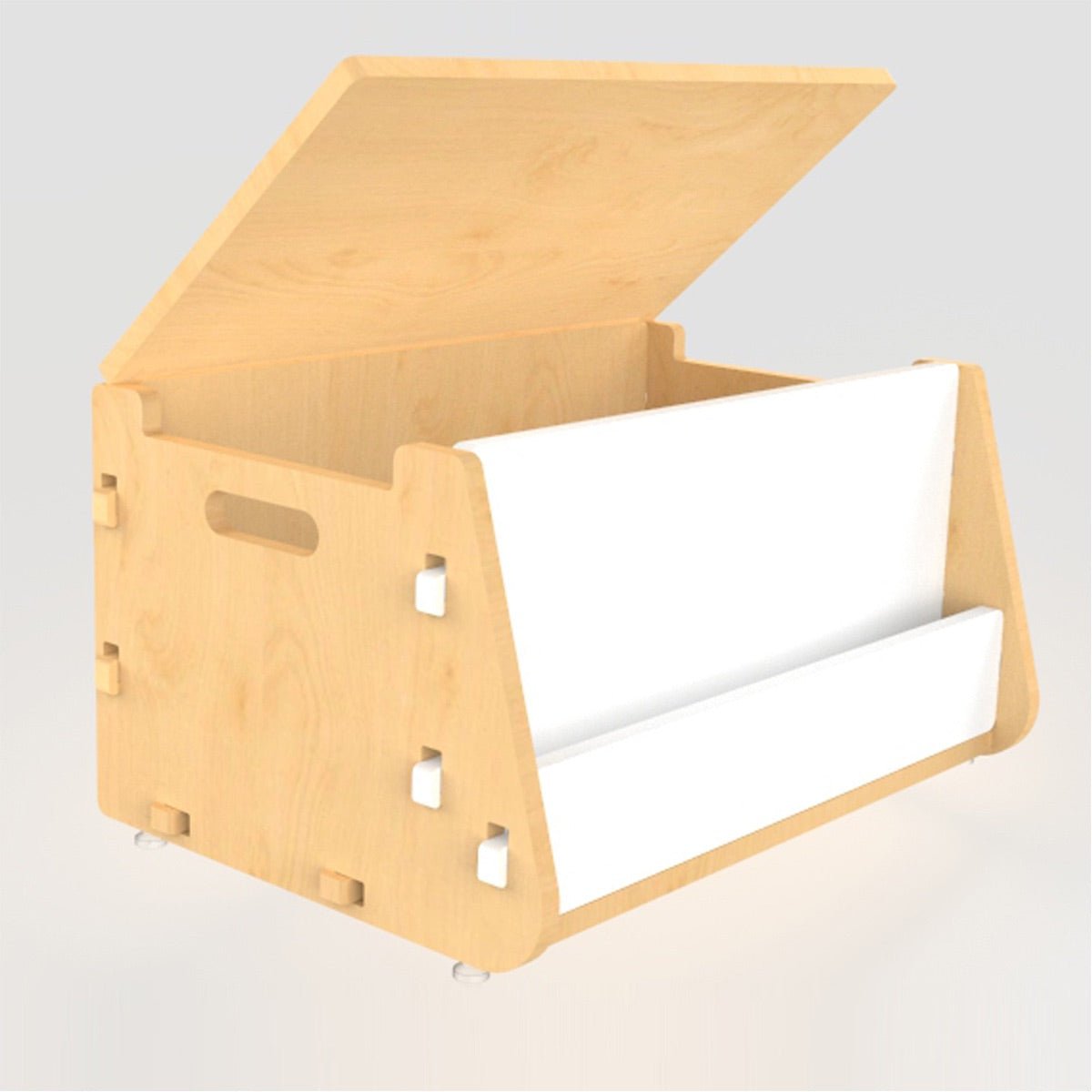 Aqua Plum | Wooden Toy Chest | Verified Sustainable by Brown Living™