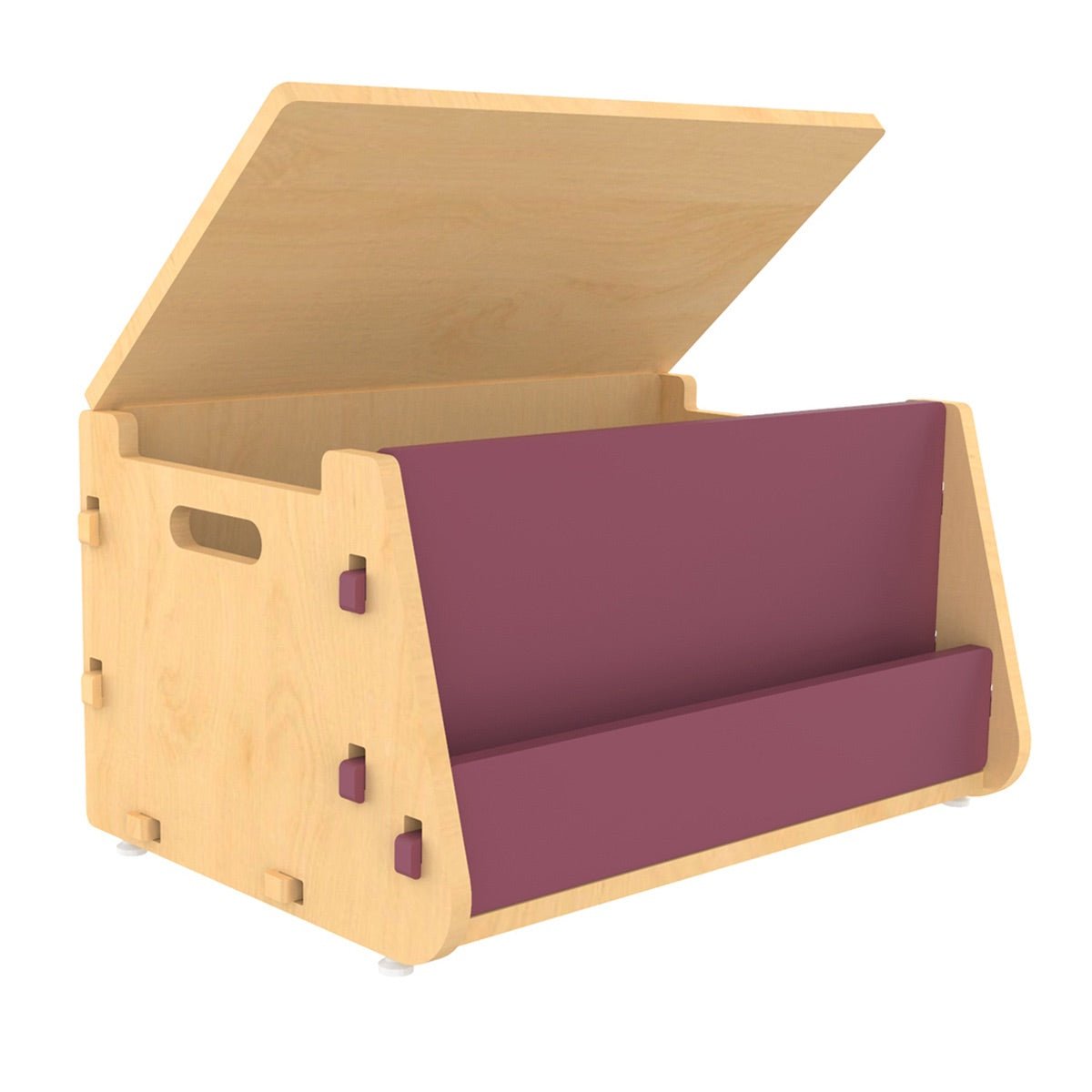 Aqua Plum | Wooden Toy Chest | Verified Sustainable by Brown Living™