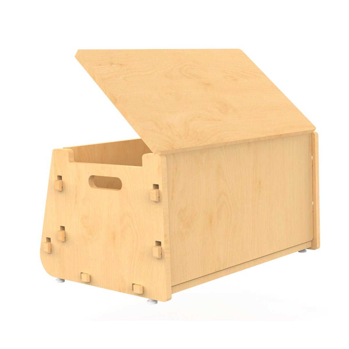 Aqua Plum | Wooden Toy Chest | Verified Sustainable by Brown Living™